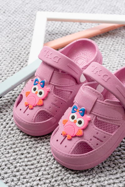 LexasUs Günlük Pembe Ortopedik Kaydırmaz Tabanlı Hayvan Figürlü Çocuk Sandalet Terlik