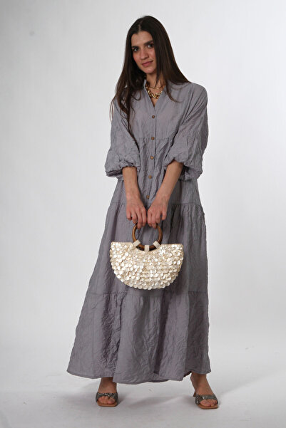 ABBRA Women's Crinkle Katleya Model Dress