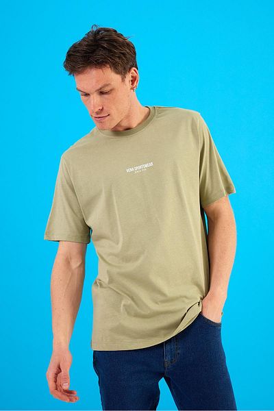 VENA Tricou pentru bărbați cu imprimeu Vena Sports - Island Tea Crew Deck, Regular Fit