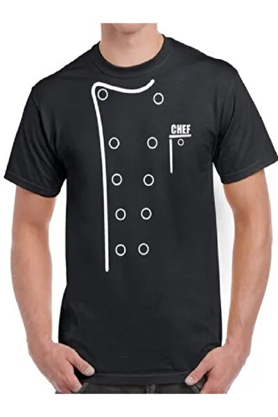 MARTEN SİYAH AŞÇI BASKI LOGOLU ERKEK PENYE TİŞÖRT