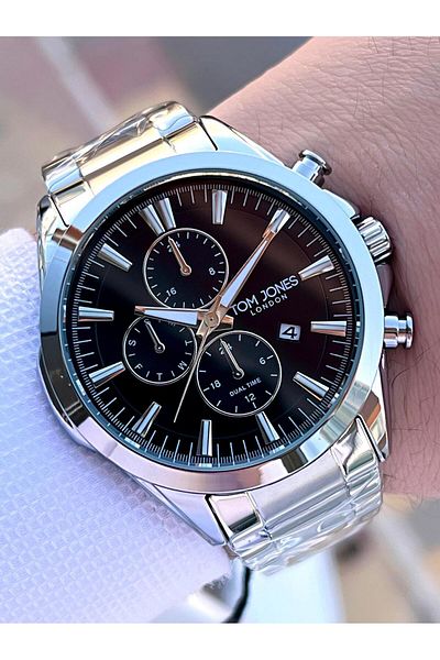 Tom Jones Steel Cord 3 Atm Water Resistant Men's Wrist Watch with 2 Year Warranty Tje1.1280.1
