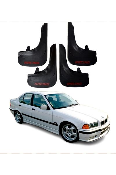 SONİKON LİNE Bmw E36 Compatible Racing Written 4-Piece Dust Cover Mudguard Mudguard Modified