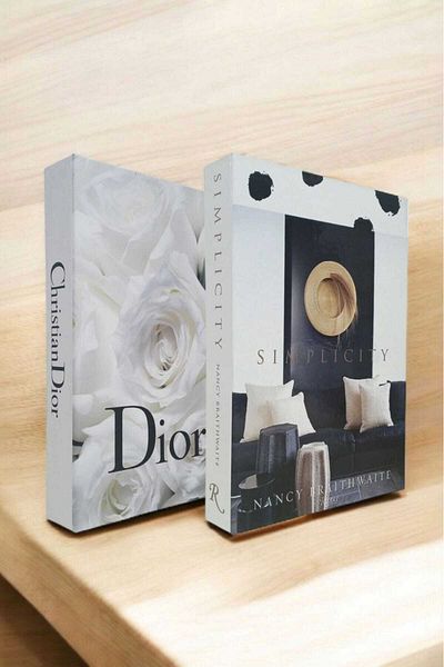 BayCazip Decorative Book Look Box Set of 2 Decorative Book Looking Box