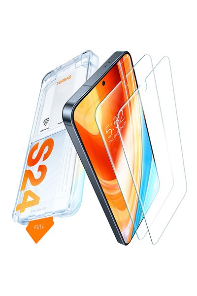 TORRAS 12ft Military-grade Screen Protector For S24 Plus: 9H , Bubble-free, Full Coverage, 1 Pack