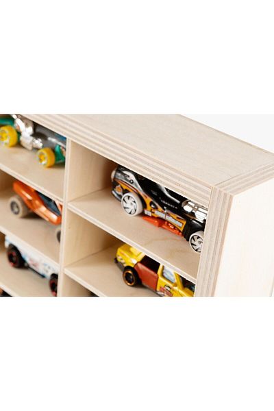 zola Raft organizator din lemn , Zola®, colectionarii de masini, 90 compartimente, 78.5 x 50 x 4.5 cm