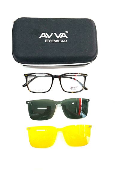 Avva 9358 C8 Polarized & Anti-Far Clip-On Men's Sunglasses