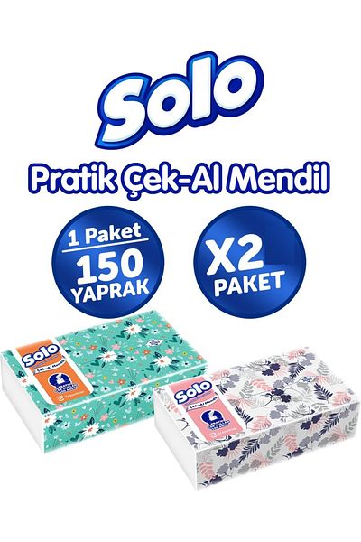 Solo Check Al Handkerchief Patterned 150 Li X 2 Pack