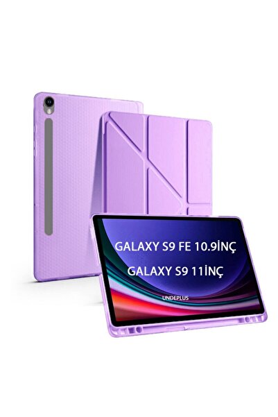UnDePlus Galaxy Tab S10 Lite FE/S10/S9 FE/S9 Uyumlu Kılıf Kalem Bölmeli Trifolding Case