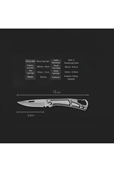 NOMOTHETIC Paslanmaz Çelik 16cm Cep Çakı | Kamp, Outdoor