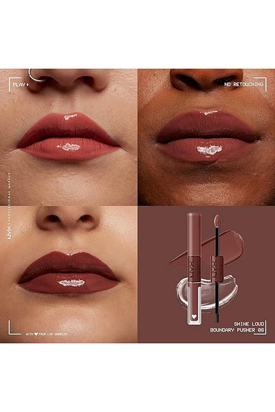 NYX Professional Makeup NYX Professional Makeup Shine Loud High Lipstick, Border Boundary 06 25g