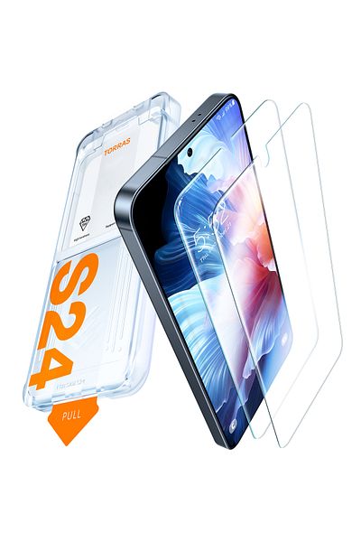 TORRAS 12ft Military-grade Screen Protector For S24 Plus: 9H , Bubble-free, Full Coverage, 1 Pack
