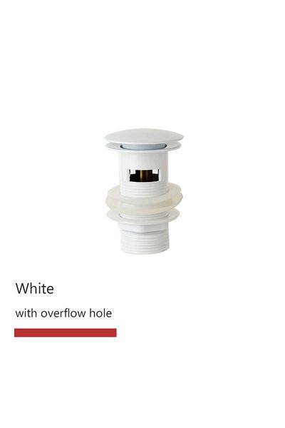 Choice White With Hole Bathroom Basin Sink Pop Up Drain Waste Stopper Bathroom Faucet Accessories Brass Mat