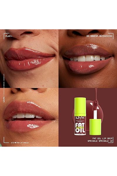 NYX Professional Makeup Fat Oil Lip Plumper, Gloss & Moisturizer - Sprinkle Sprinkle