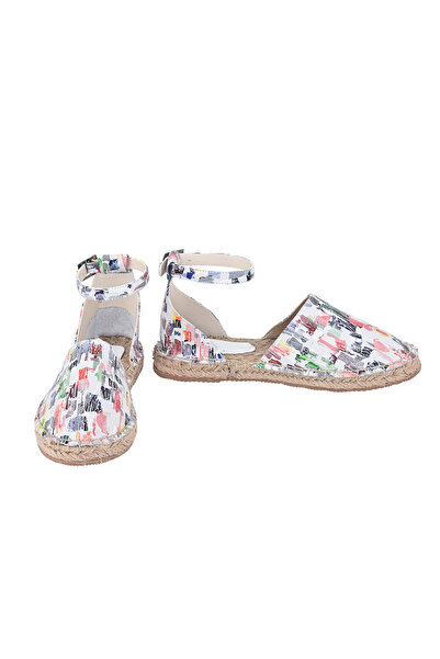 Moosefield Genuine Leather Women's Ankle Strap Colorful Espadrille