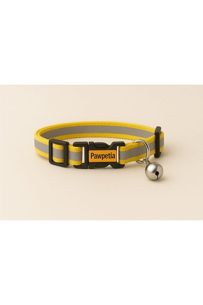 SelloPet Cat Collar Reflective Yellow Color