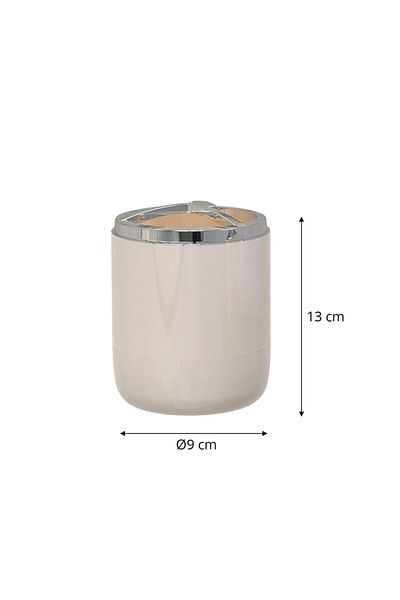 Prima Nova Lima Xl Toothbrush Holder with Chrome Decoration - Beige
