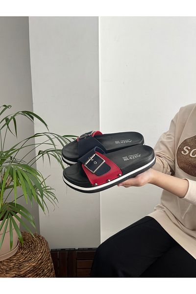 Behtah Kundura Ανατομικές Ορθοπεδικές Παντόφλες Καθημερινής Αντιολισθητικής Σόλας Χονδρό Τακούνι