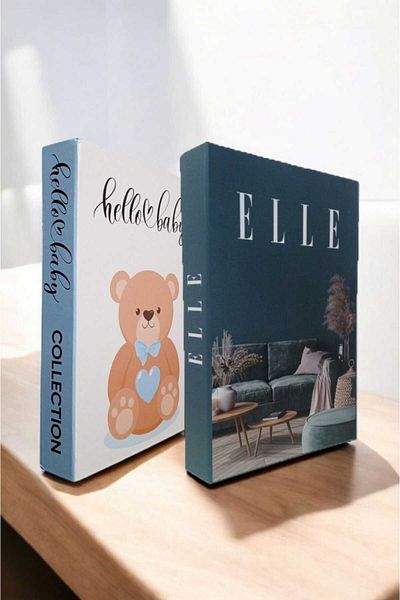 BayCazip Decorative Book Look Box Set of 2 Decorative Book Looking Box