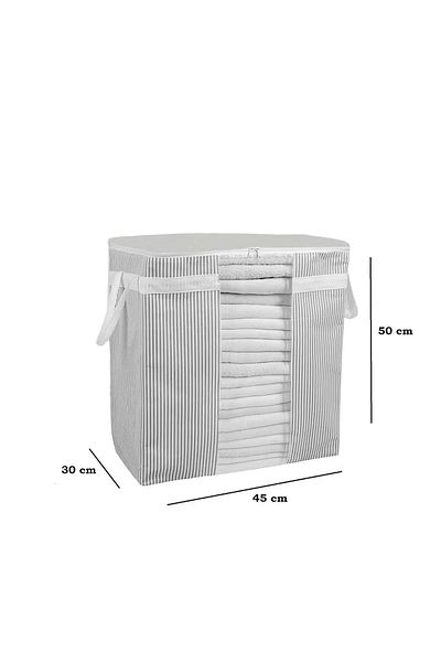 Paris Home 3 Pieces Pillow, Quilt Clothes Bag, Under Base Organizer Bag, Storage Bag 45x30x50 Cm