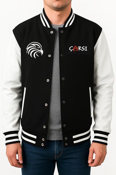 Edizen Arcade Hooligan Κεντημένο και εμπριμέ Premium Bomber College Jacket Unisex Oversize 100% βαμβάκι
