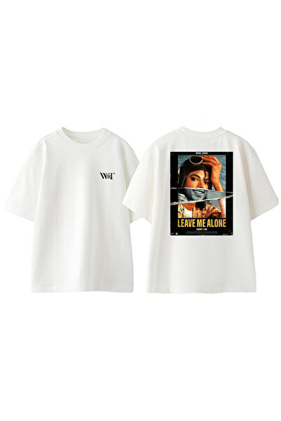 THEWERT Michael Jackson Ostavite dizajn nazad Štampano Pamuk Belo Oversize kr...
