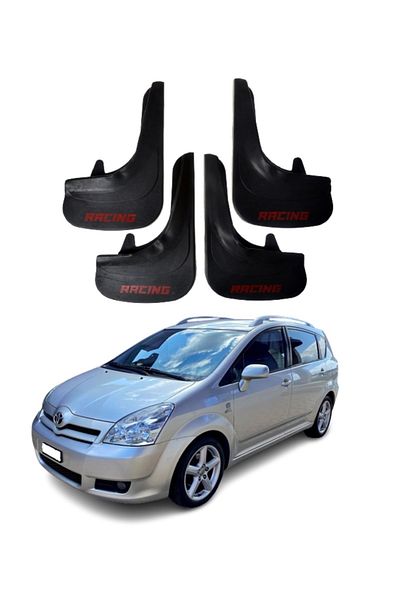 SONİKON LİNE Toyota Verso 2004-2009 Compatible Racing Written 4-Piece Dust Cover Mudguard Mudguard Modified