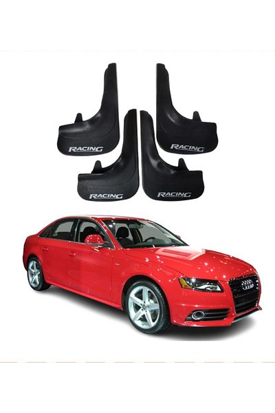 SONİKON LİNE Audi A4 Compatible Racing Written 4-Piece Dust Cover Mudguard Mudguard Modified