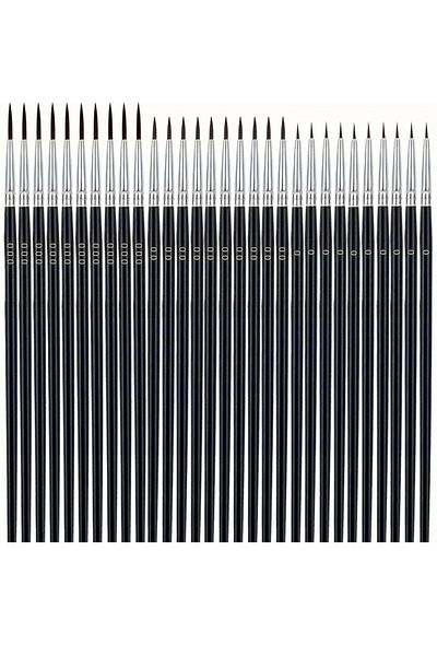 hobi market art Tile Release Brush Set Set of 30 Tile Release Brush Acrylic Gouache Watercolor Brush (0-00-000)