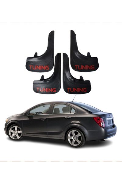 SONİKON LİNE Chevrolet Aveo Sd 2011 and after Compatible Tuning Written 4-Piece Dust Cover Mudguard Mudguard Modified