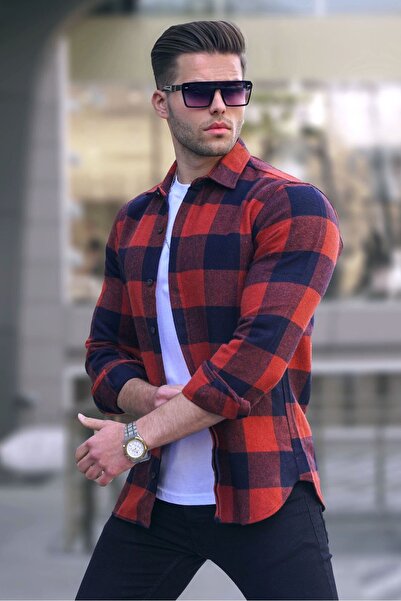 Madmext Cămașă din gresie în carouri 4664