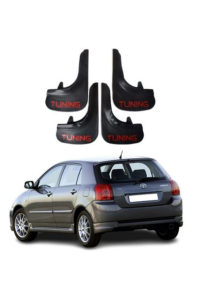 SONİKON LİNE Compatible with Toyota Corolla Hb All Cases Tuning Written 4-Piece Dust Cover Mudguard Mudguard Modified