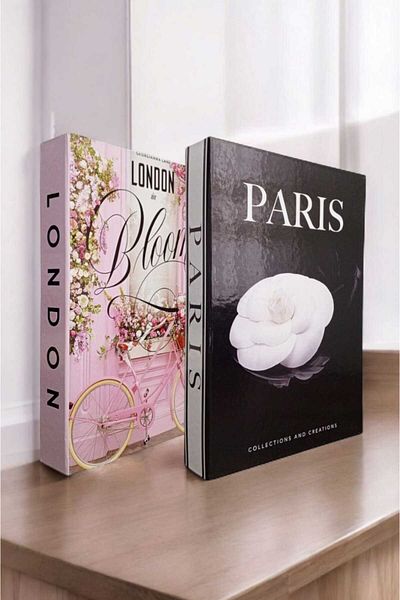 BayCazip Decorative Book Look Box Set of 2 Decorative Book Looking Box