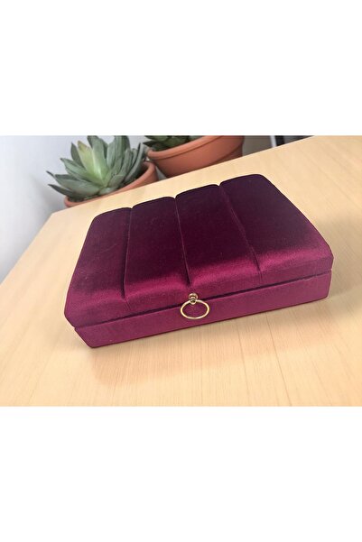 SATTENS Boş Çeyiz Sandığı - KADİFE KUMAŞ KAPLAMALI AHŞAP BOHÇA VE ÇEYİZLİK SA...