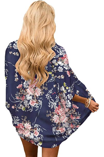 BUNCA Long Summer Loose Kimono Cardigan for Women with Bohemian Floral Design