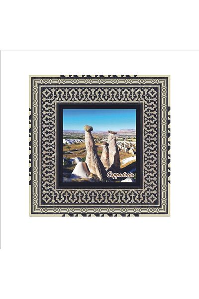 Sadrazam Căminele de zâne Cappadocia Ürgüp (Trei frumuseți) - Masă MDF imprimată (20 X 20 KRT-158 TRKSDF)