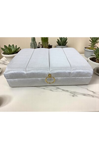 SATTENS Boş Çeyiz Sandığı - KADİFE KUMAŞ KAPLAMALI AHŞAP BOHÇA VE ÇEYİZLİK SA...