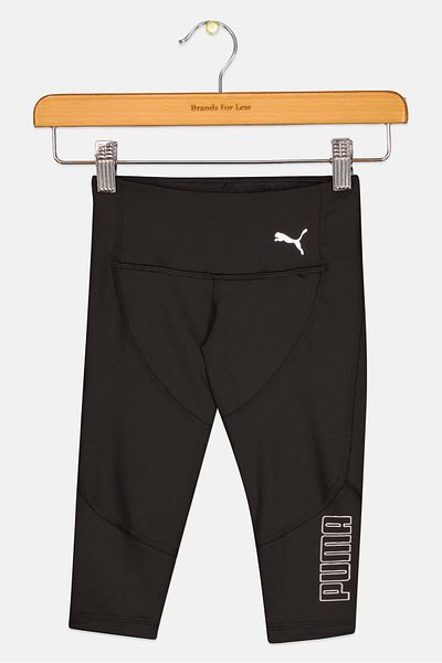 Puma Toddlers Girl Brand Logo Training Leggings, Black