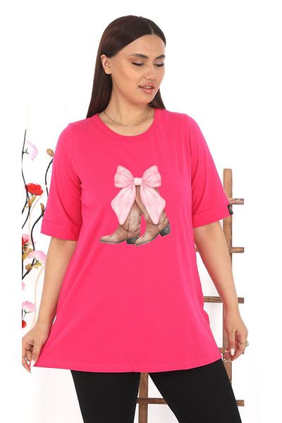 MG 80 cm Cotton Viscose Bow Printed Tee