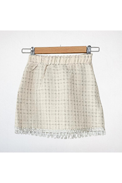 NOBLEKIDS Ecru Double Breasted Jacket & Skirt Set