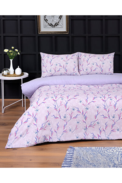 Gloriys Home & Decor Set de lenjerie de pat pentru o persoană, cu imprimeu fl...