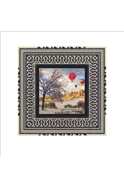 Sadrazam Masă MDF imprimată vizuală Cappadocia (20 X 20 KRT-159 TRKSDF)