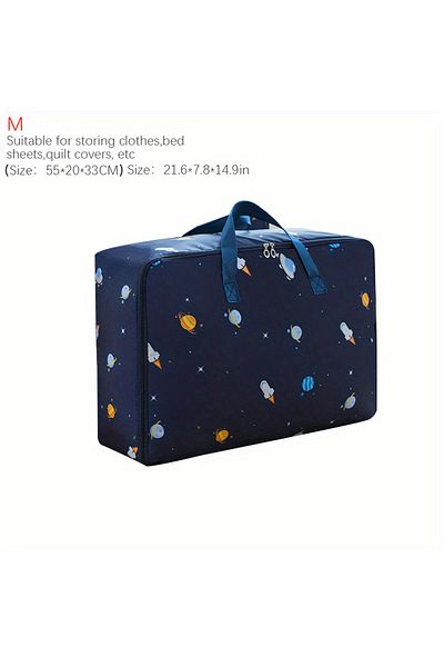 Choice 01 L Quilt Storage Bag Cat Little Fish Rocket Pattern Quilt Storage Bag Oxford Material Moving Cloth