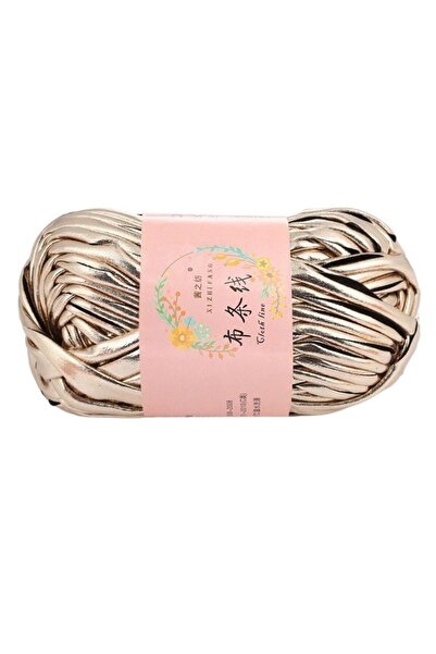 Choice غزل كروشيه لامع من الجلد الصناعي بلون الشمبانيا، 100 غرام، غزل حياكة ي...