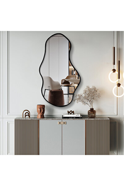 CG HOME Asimetrik Ayna, Duvar Aynası, Konsol Aynası, Çerçeveli Ayna, Boy ayna...