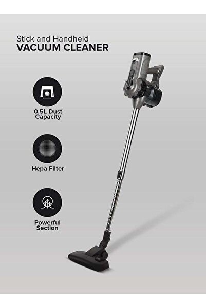 Geepas Stick and Handheld Vacuum Cleaner, Cyclonic Filtration System, Plastic...
