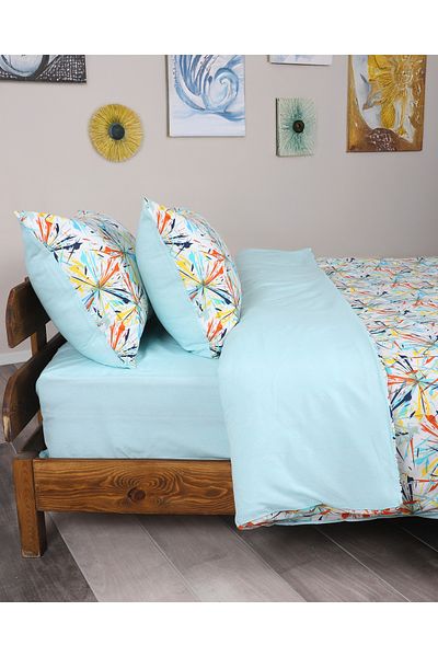 Gloriys Home & Decor Multicolour Star Single Bedding Piece Set Double Faced Use