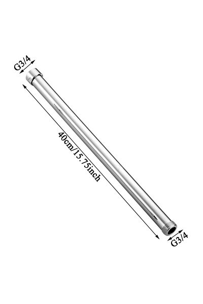 Choice 40cm Chrome 20/30/40/50cm Shower Extension Pipe G3/4 Round Bathroom Shower Arm Stainless Steel Round