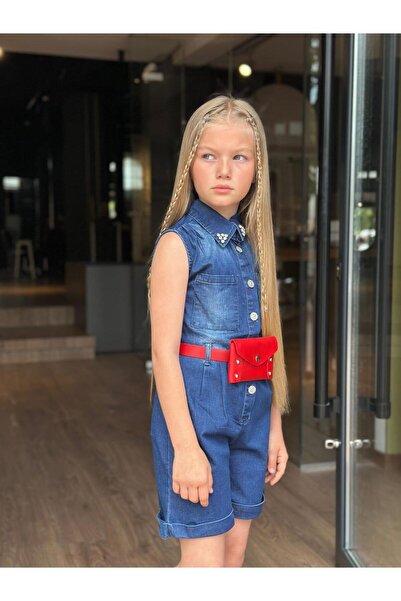 ugurbocegicocukdunyası Κοριτσίστικα τζιν φόρμες για κορίτσια 3-12 ετών με σορτς, τζιν φόρεμα για κορίτσια