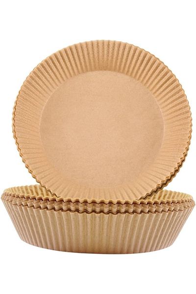 Toyviddy Set de 50 de hârtie de copt pentru friteuză cu aer, 20 x 4,5 cm