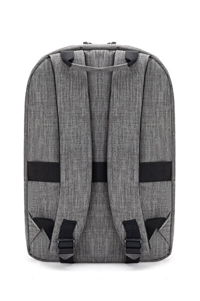 logitech Valisă originală pentru laptop pentru notebook de 15,6 inchi, cu curea, din material textil, pentru utilizare zilnică, rucsac gri